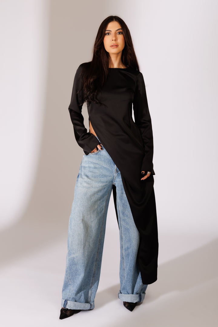 Bluza maxi asimetrica